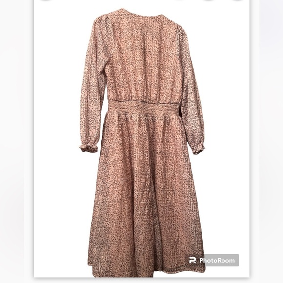 FREE THE ROSE Women's Sz M Floral Waist Smocked Midi Dress - Picture 5 of 13